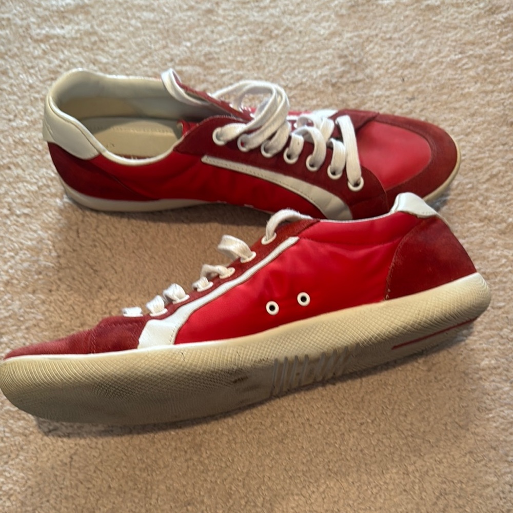 Prada Red and White Casual Sneakers - Picture 3 of 8